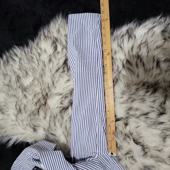 WOMENS JONES&CO BLUE/WHITE STRIPED SIZE M BLAZER EXCELLENT CONDITION - Picture 5 of 7